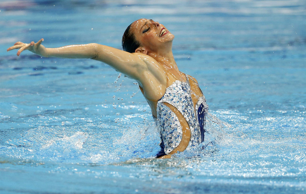 Cristina Salvador, durante el Europeo de natacin sincronizada.