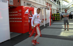 Sebastian Vettel al trmino de la calificacin del GP Espaa 2016
