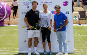 Carlos Moy, Ana Ivanovic y Toni Nadal en la presentacin del...