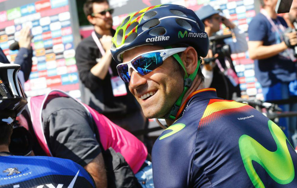Alejandro Valverde durante el Giro de Italia.