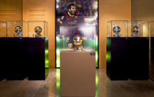 Zona del Museo del Bara en la que se exhiben los cinco Balones de...