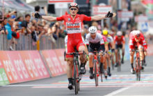 Andr Greipel celebra una victoria en el Giro de Italia.