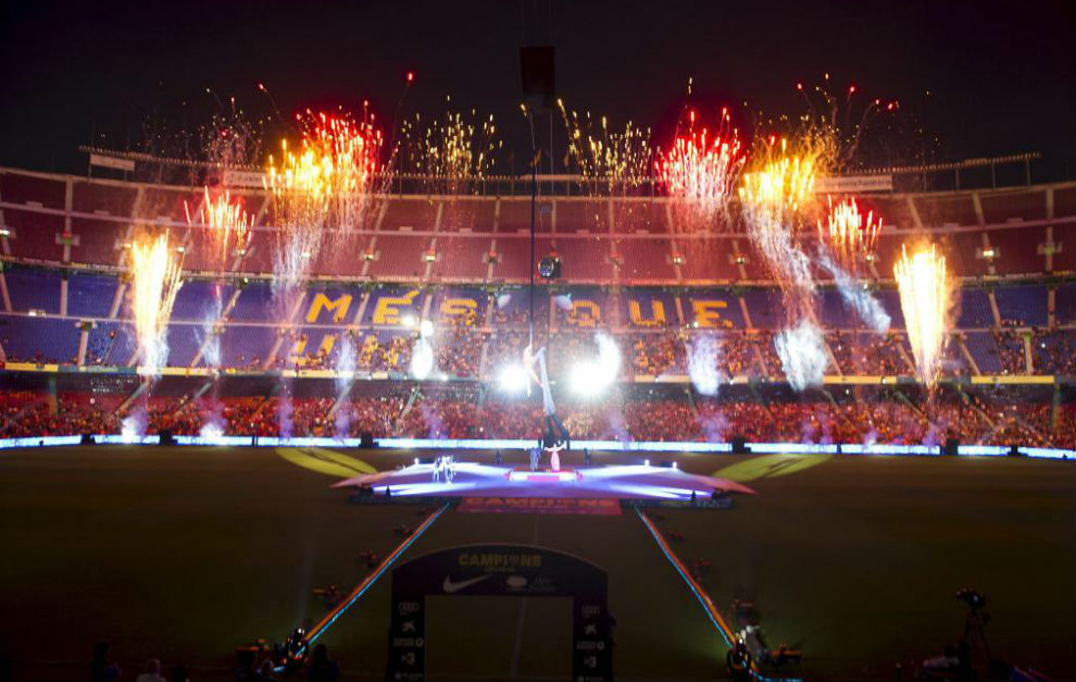 El Camp Nou, escenario de celebraciones otras temporadas.