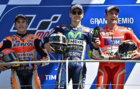 Mrquez, Lorenzo y Iannone en el podio de Mugello.