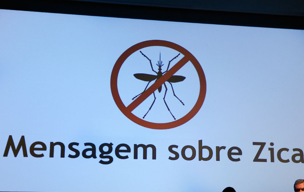 Un aviso contra el Zika.
