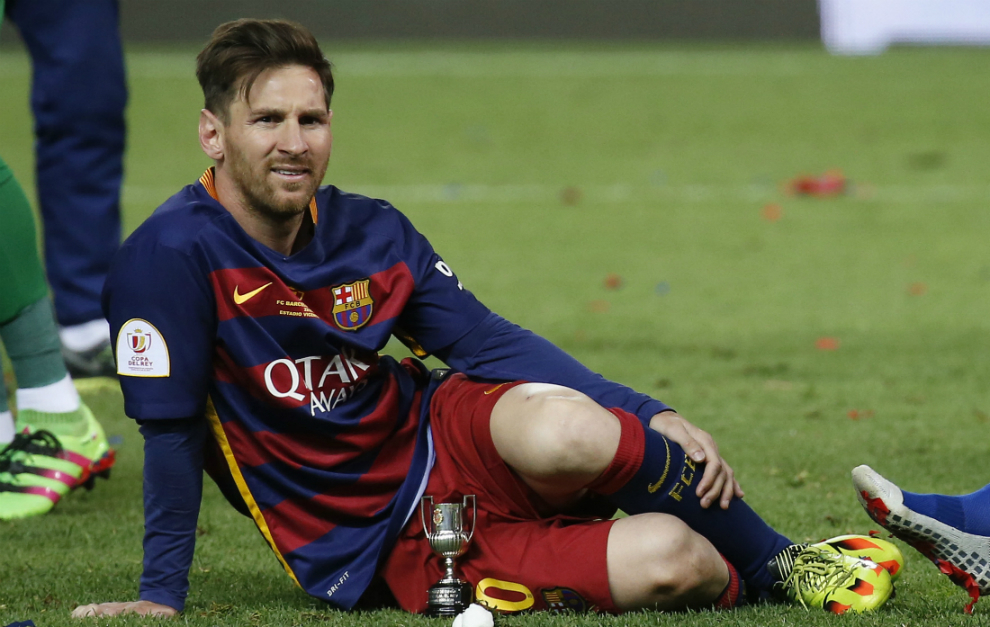 Messi, en la celebracin de la Copa.
