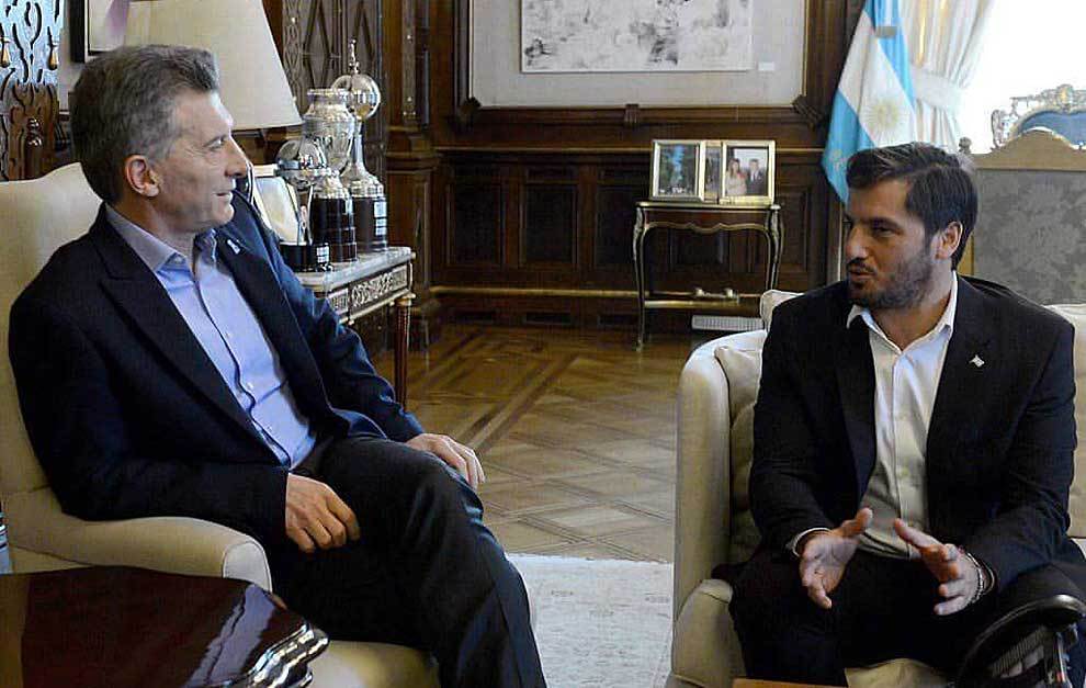Mauricio Macri y Agustn Pichot, en la Casa Rosada de Buenos Aires