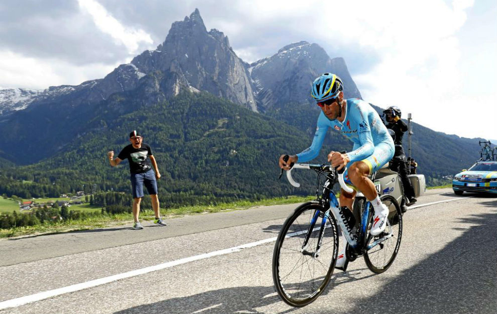 Vincenzo Nibali durante el Giro de Italia.