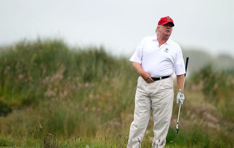 Doland Trump, durante un partido de golf.