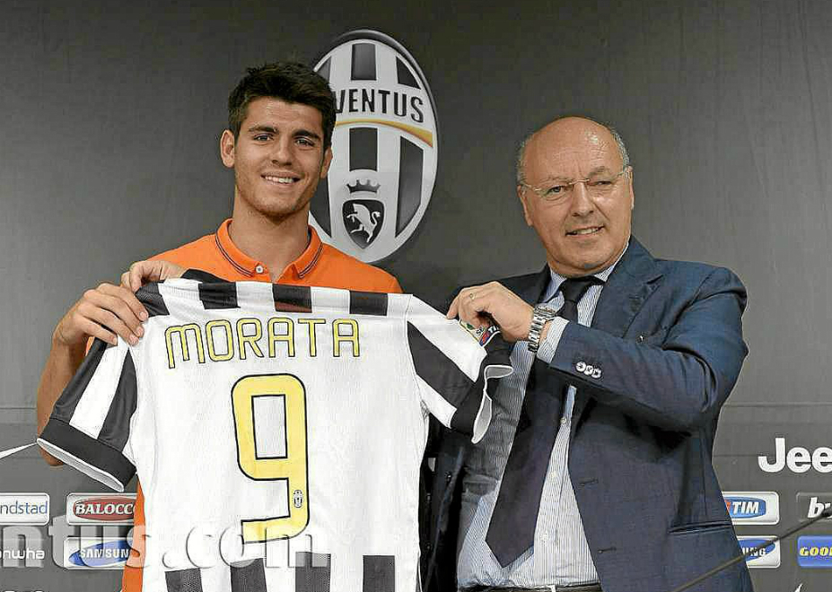 Marotta, en la presentacin de Morata con la Juventus.