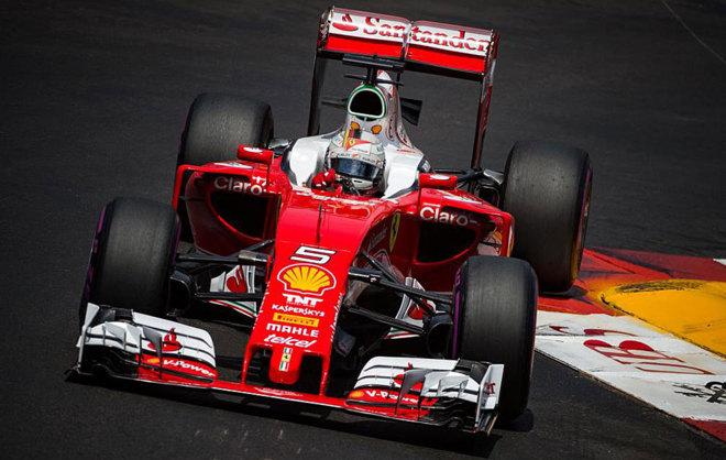 Vettel, sobre su Ferrari en Mnaco.