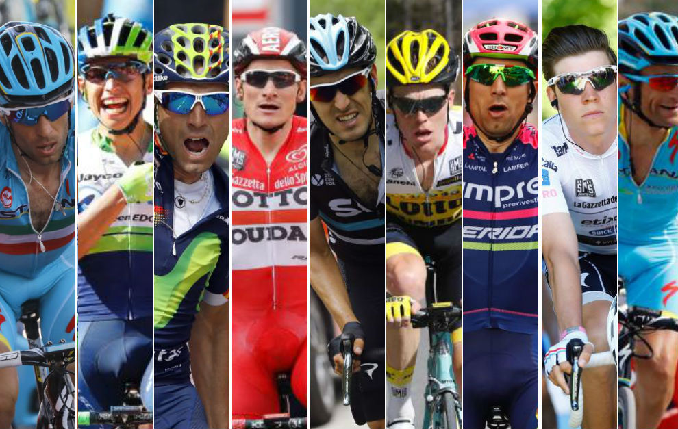 Nibali, Chaves, Valverde, Greipel, Nieve, Kruijswijk, Ulissi, Jungels...