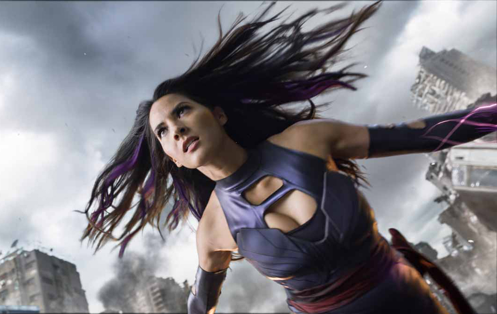 Olivia Munn, fan de los Thunder, en la pelcula 'X-Men: Apocalipsis'