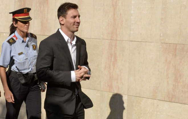 Messi, a su llegada a los juzgados de Gav el apsado 27 de septiembre