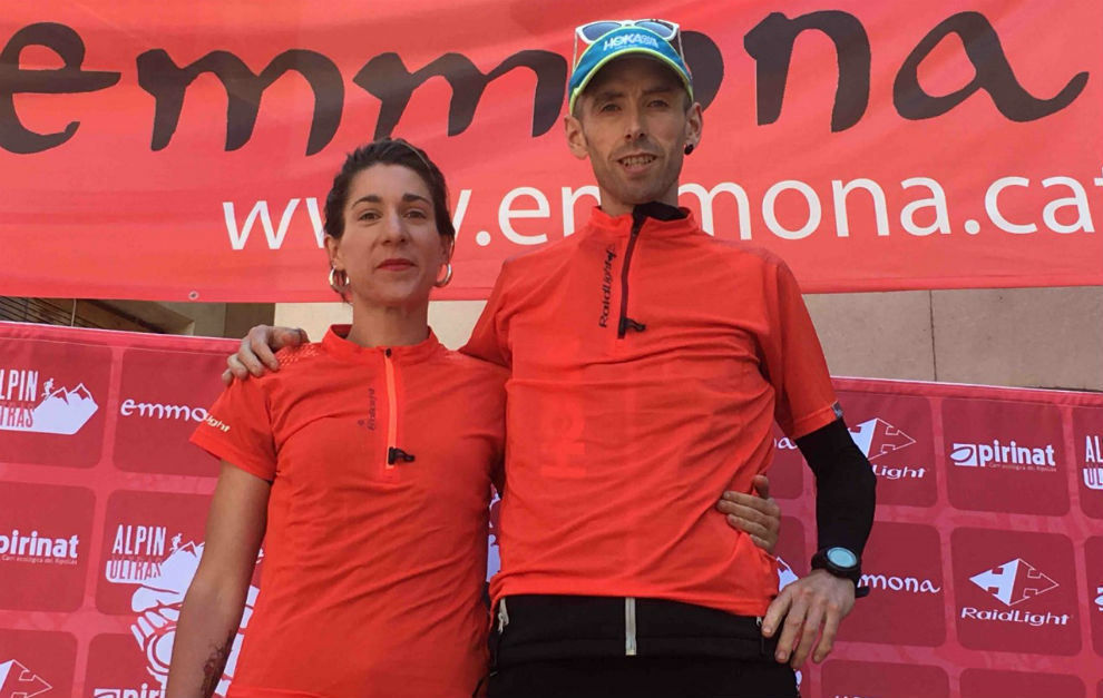 Marta Comas e Ion Azpiroz, ganadora de el Ultratrail Emmona.