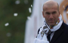 Zidane, frente a la Cibeles en la celebracin del Real Madrid.