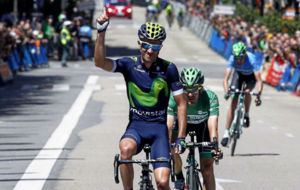 Dani Moreno, el da que gan una etapa de la Vuelta a Asturias 2016.
