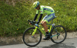 Alberto Contador durante uno de sus entrenamientos.