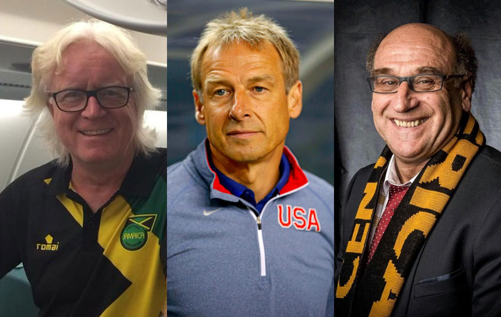 Winfried Schäfer, Jürgen Klinsmann y Patrice Neveu.