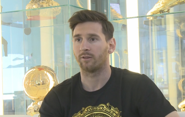 Leo Messi en un fragmento de la entrevista