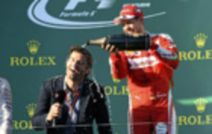 Sebastian Vettel baa en champn a Mark Webber en el GP Australia...