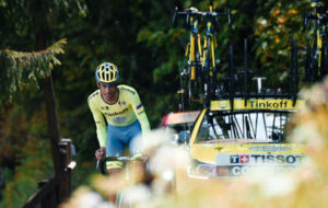Alberto Contador durante la cronoescalada inaugural del Dauphin.