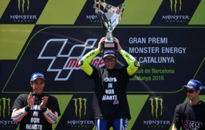 Mrquez y Pedrosa, en el podio del GP Catalua 2016 junto a...