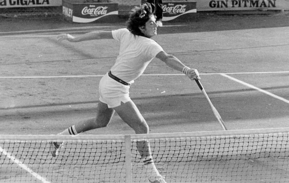 Adriano Panatta durante un torneo en Madrid en 1975.