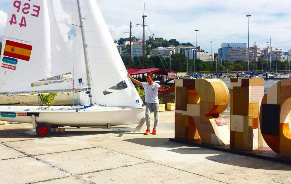 Jordi Xammar entrenando en la Marina Olmpica de Rio.