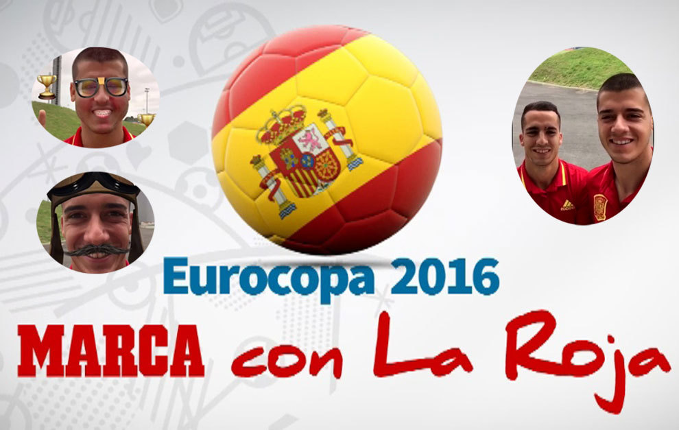 'MARCA con La Roja':  Buen rollo y cambio de caras entre Morata y Lucas Vázquez