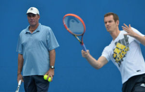 Andy Murray durante un entrenamiento con Ivan Lendl.