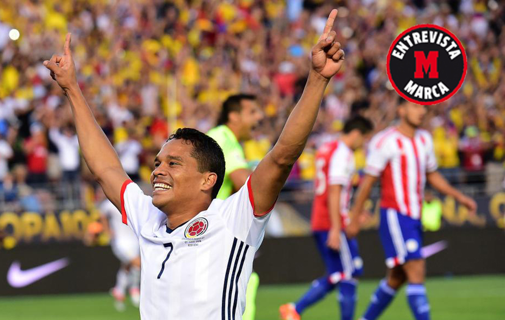 Bacca, celebrando su gol a Paraguay en esta Copa Amrica.
