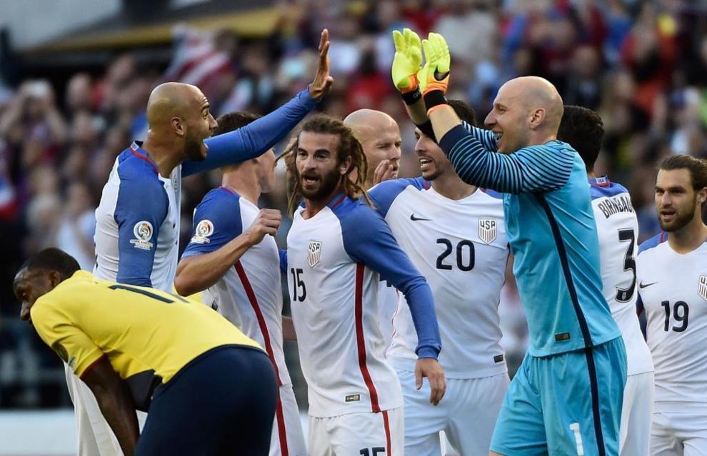 Alegra estadounidense por la victoria ante Ecuador.
