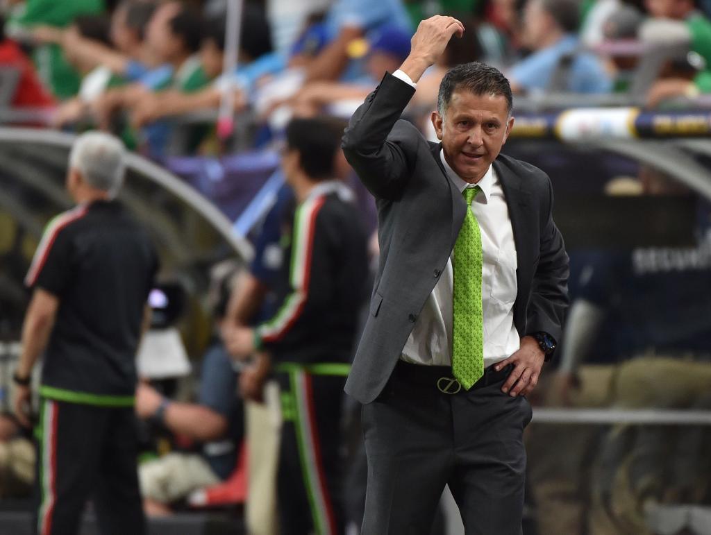 Mexico&apos;s coach Juan Carlos Osorio gestures during the Copa America...