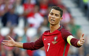 Cristiano Ronaldo, en el partido contra Hungra.