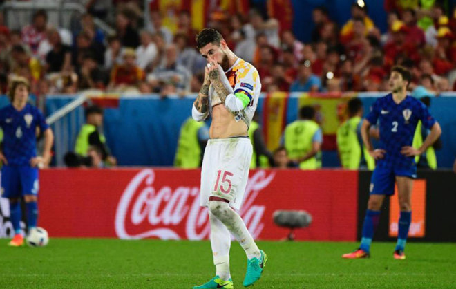 Ramos se lamenta del penalti fallado ante Croacia