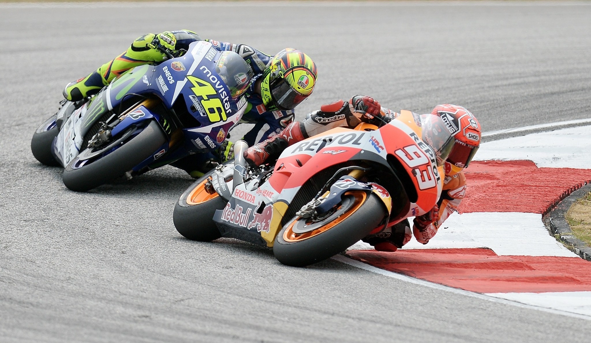 La carrera de la ruptura entre Rossi y Mrquez