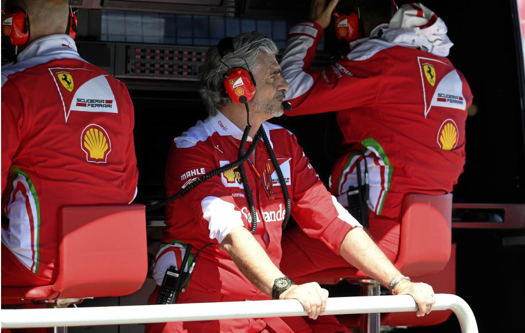 Maurizio Arrivabene en el muro del Gran Premio de Canad