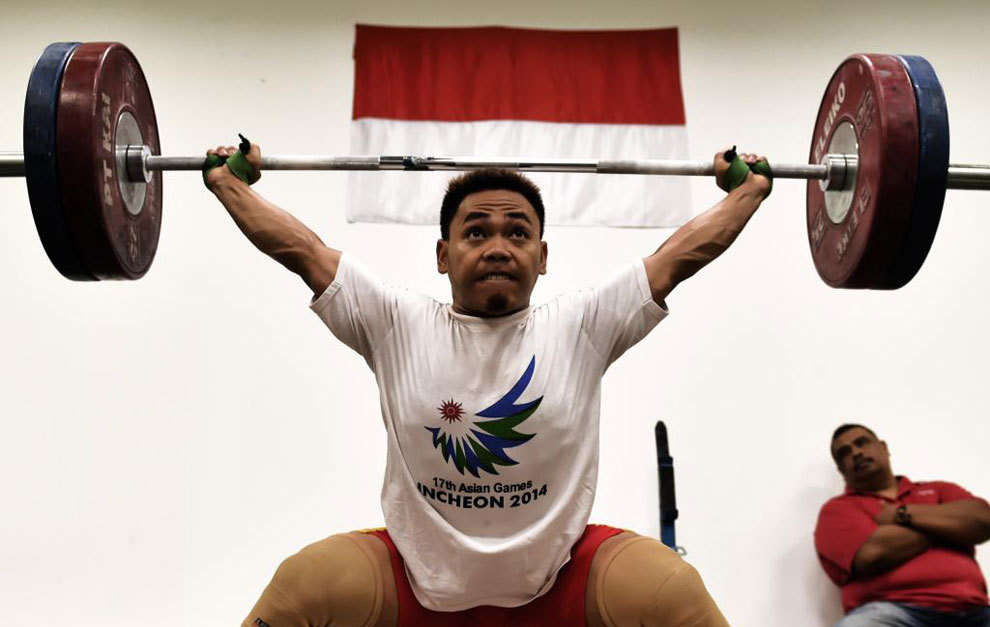 El medallista olmpico indonesio Triyatno