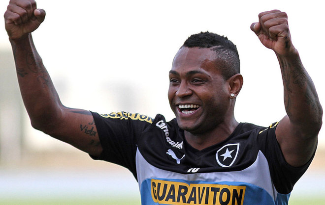 Jobson, con la camiseta del Botafogo de Ro de Janeiro.
