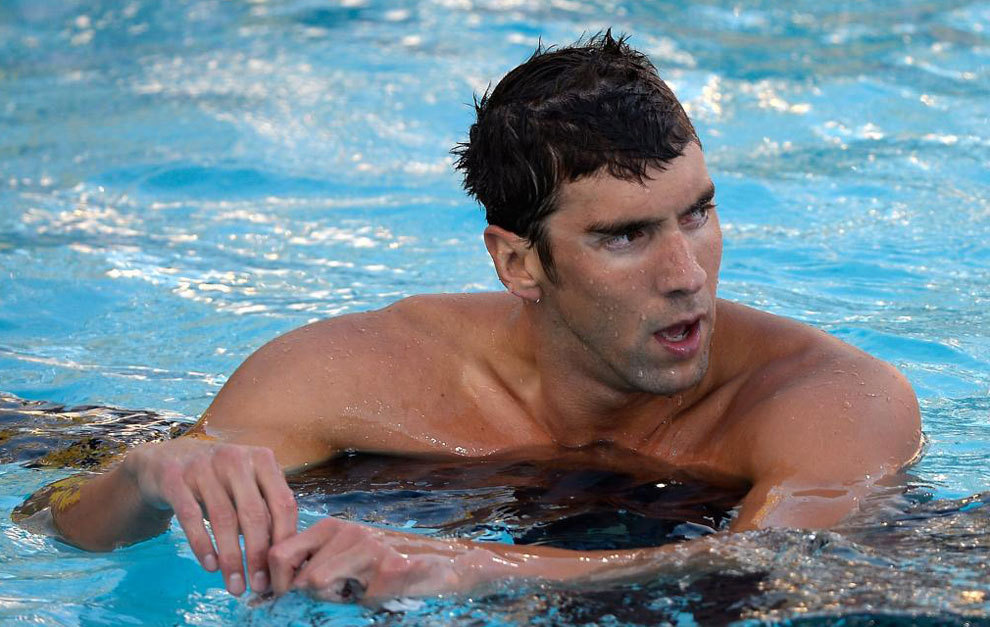 Michael Phelps durante un campeonato nacional estadounidense