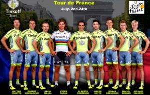 El equipo Tinkoff que viajar al Tour de Francia.