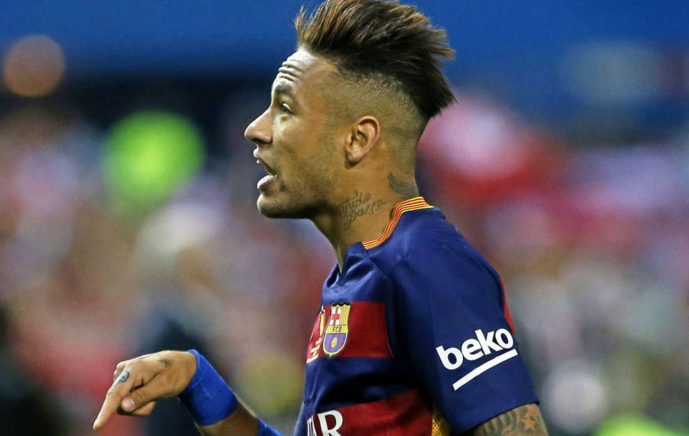Neymar gesticula durante un partido del Barcelona esta pasada...