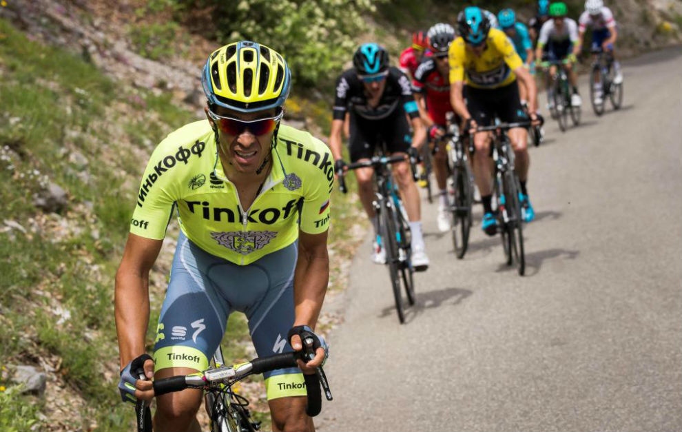 Alberto Contador en el pasado Critrium Dauphin.