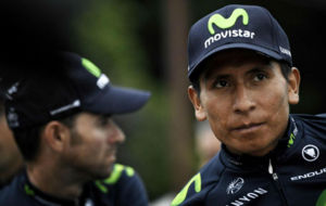 Nairo Quintana junto a Alejandro Valverde.