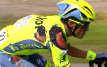 As qued el hombro derecho de Alberto Contador tras su cada.