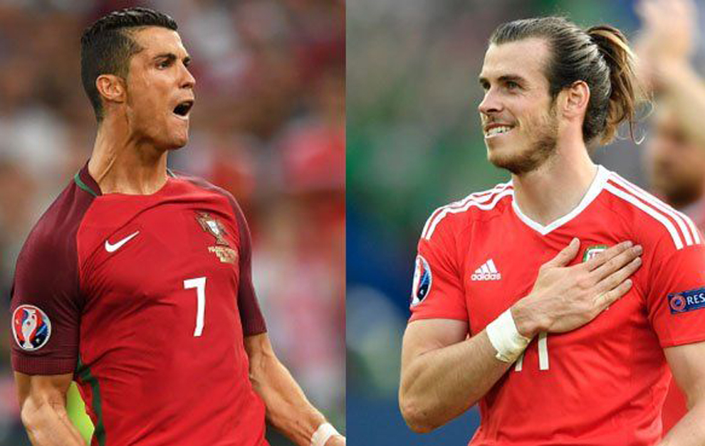 Cristiano y Bale, con sus respectivas selecciones en la Euro 2016.