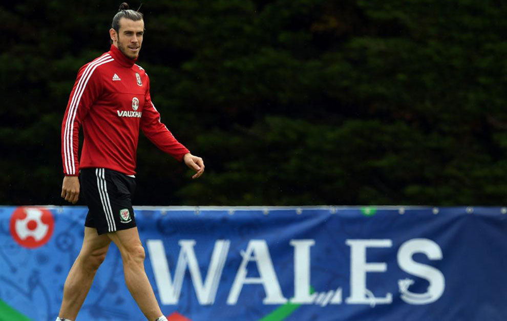 Bale, durante el entrenamiento del lunes.