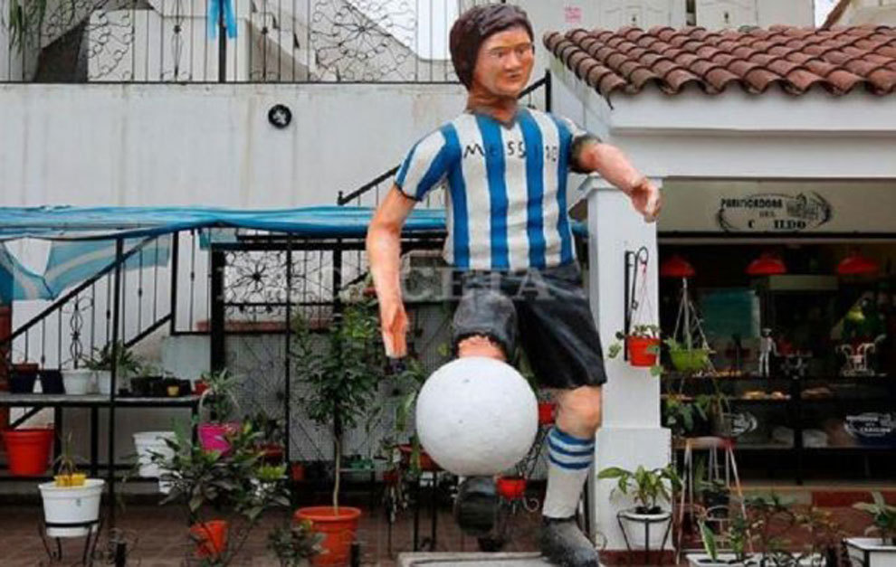 La estatua de Messi en Tucumn.