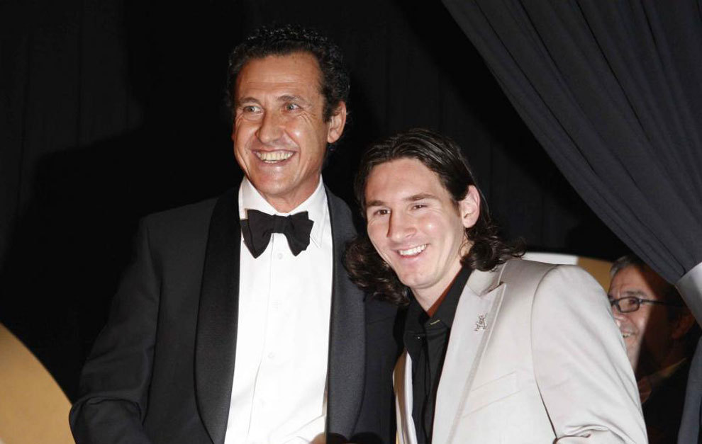 Valdano y Messi en un acto el 2007.